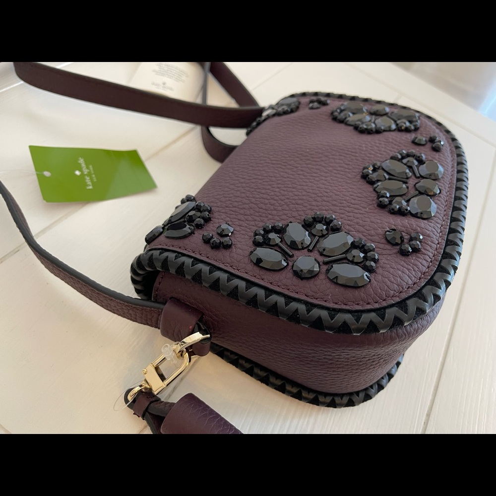 Kate spade crossbody bag mahogany with tassel small lietta WKRU4523